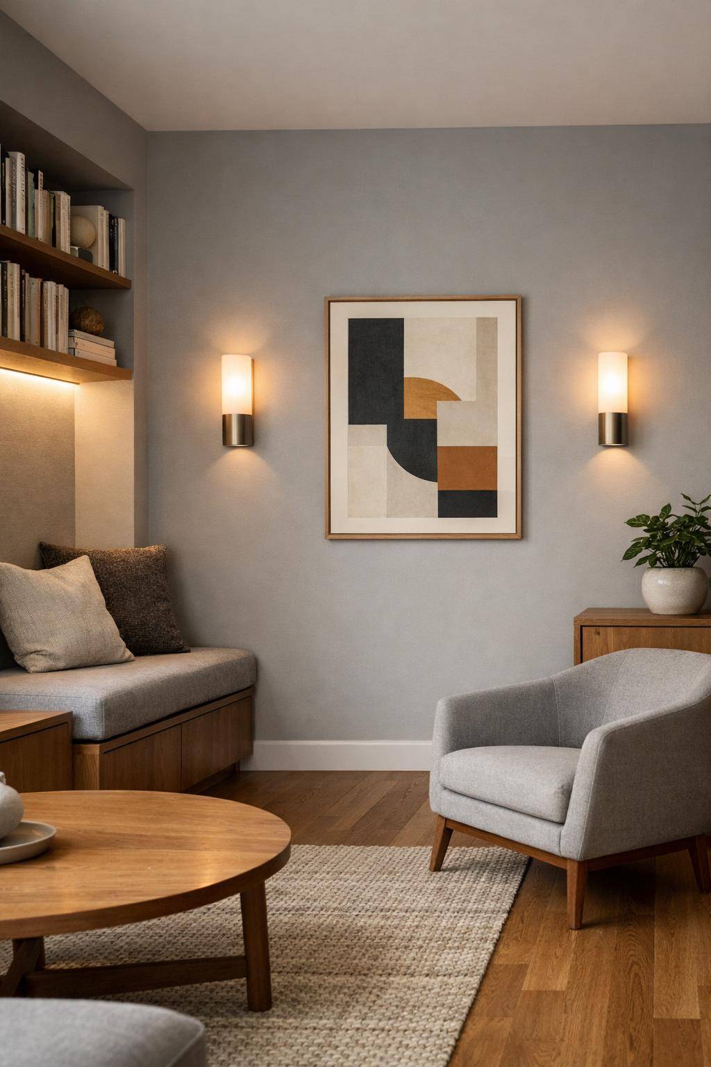 Ideen für Wandleuchten im Wohnzimmer- Erhelle dunkle Ecken mit schlichten Lichtquellen