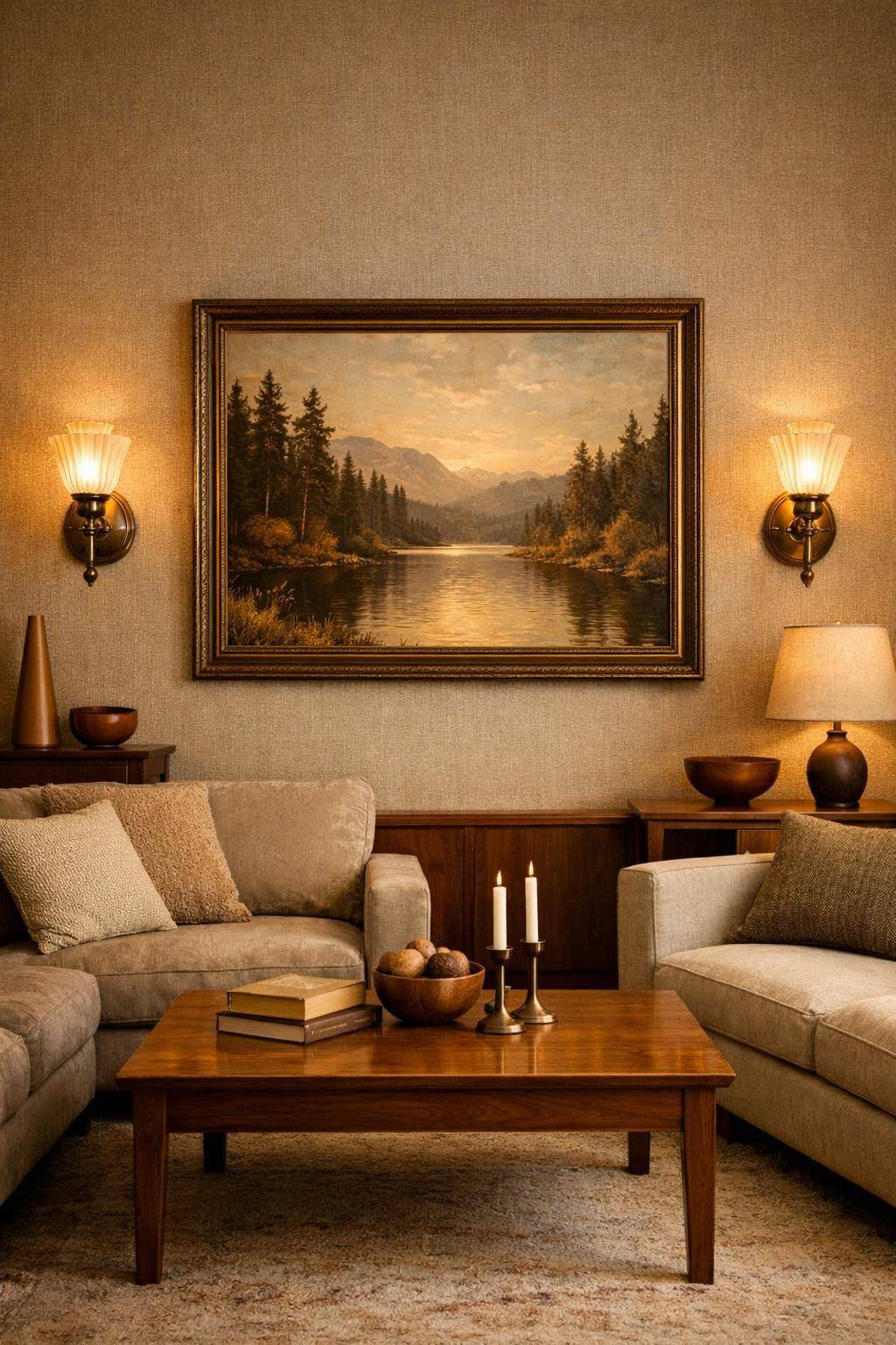 Ideen für Wandleuchten im Wohnzimmer- Integriere Vintage-Leuchten für nostalgisches Ambiente