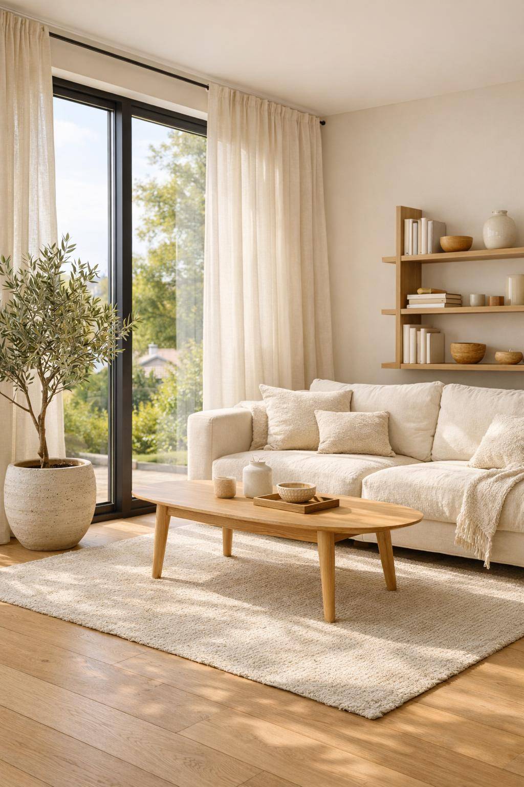 Ideen für gemütliches kleines Wohnzimmer- Lass Tageslicht maximal einfallen