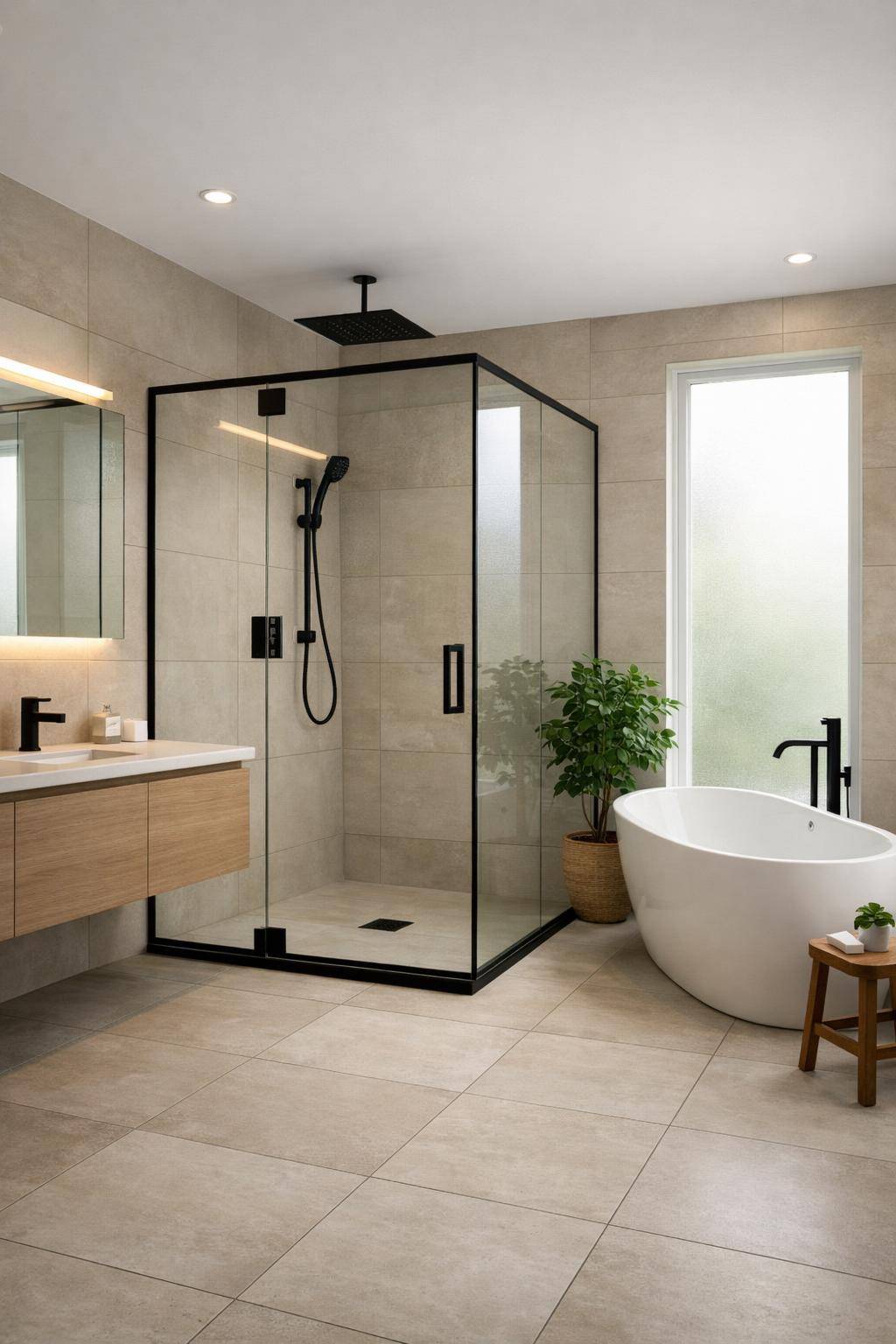 Ideen für moderne Badezimmer- Entscheide dich für großzügige Walk-In-Duschen