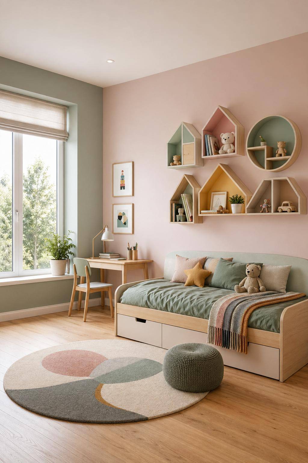 Ideen für moderne Kinderzimmer- Bereichere den Raum mit kreativen Wandregalen