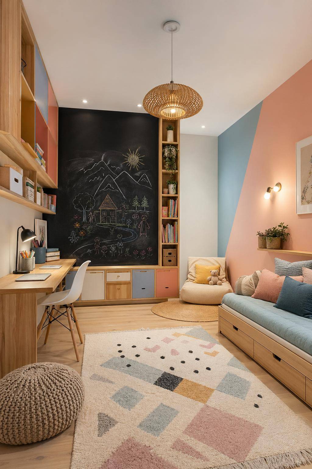 Ideen für moderne Kinderzimmer- Nutze Tafelwände zum kreativen Malen