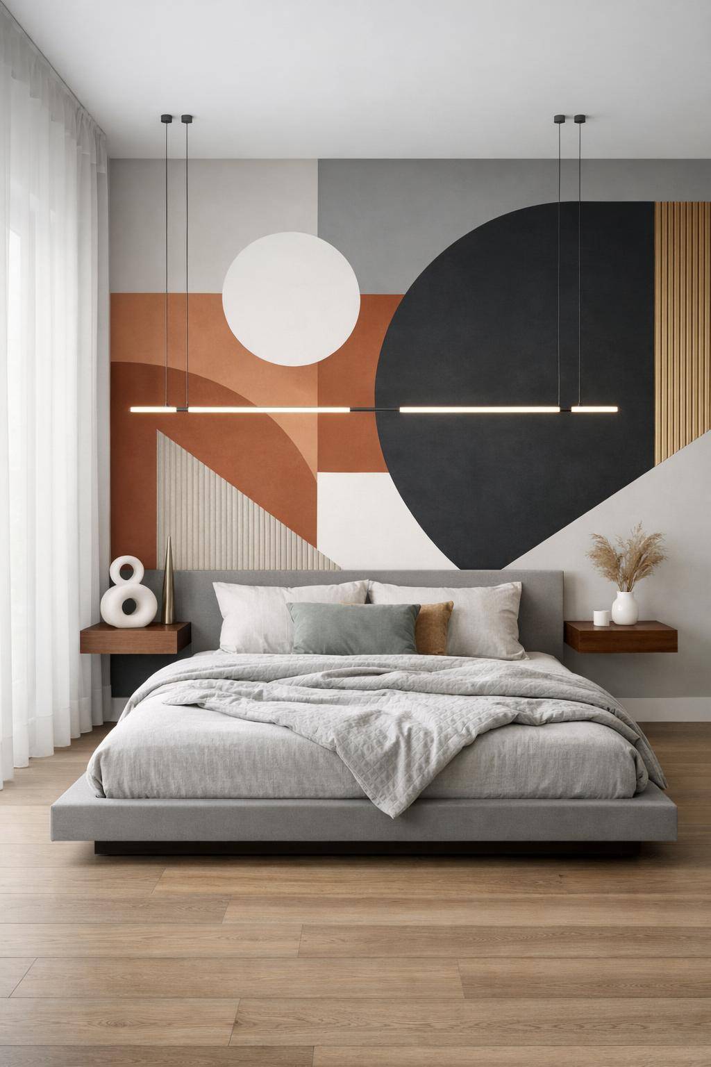 Modernes Schlafzimmer einrichten- Betone deinen Stil mit einzigartigen Wanddekor-Ideen