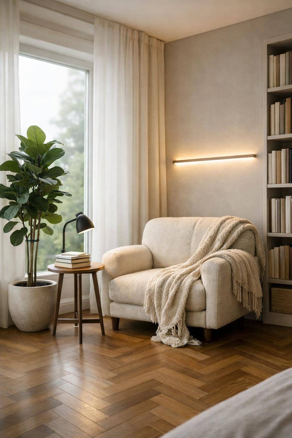 Modernes Schlafzimmer einrichten- Gestalte eine ruhige Leseecke am Fenster
