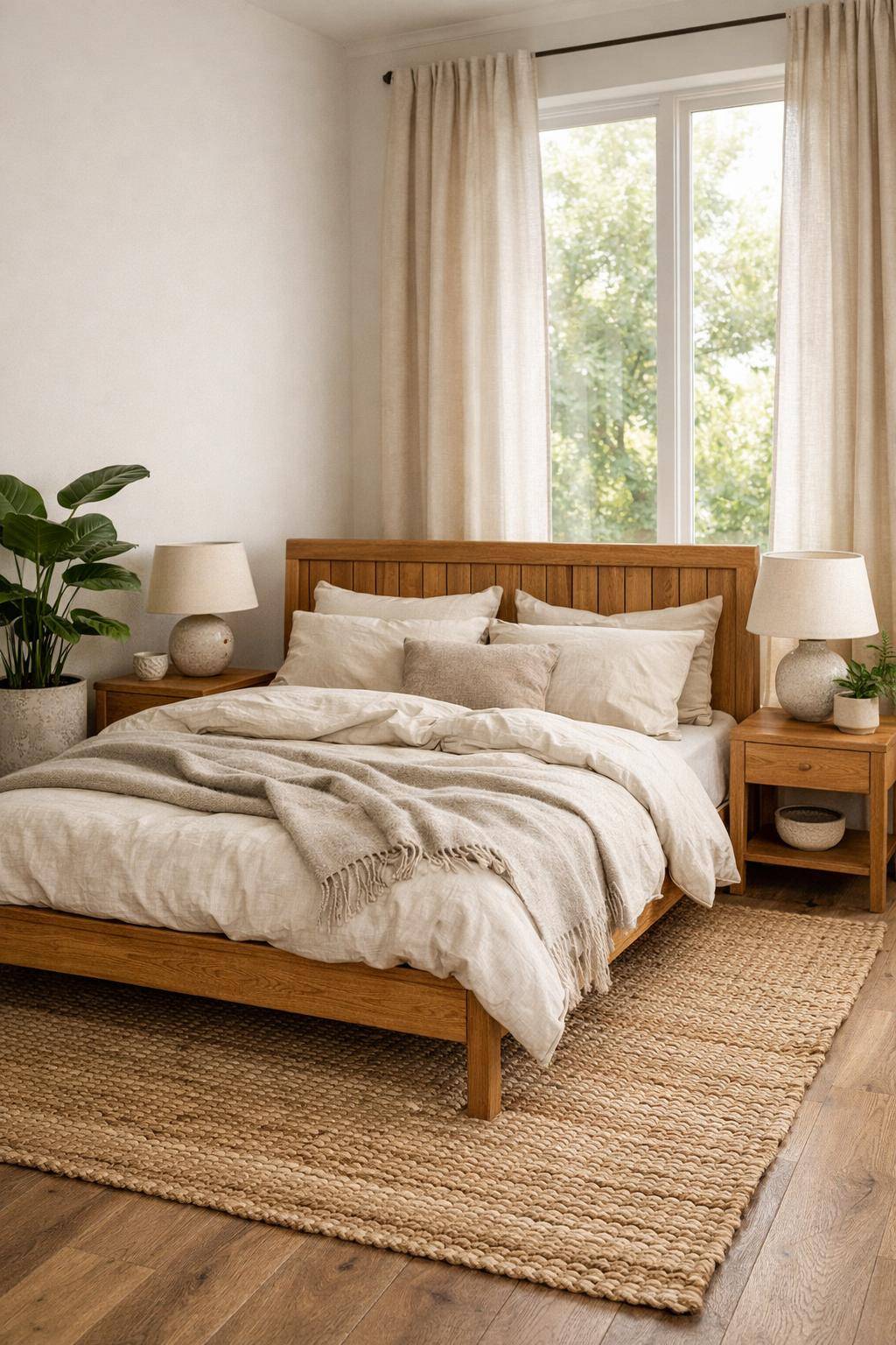 Modernes Schlafzimmer einrichten- Setze auf natürliche Materialien für Gemütlichkeit