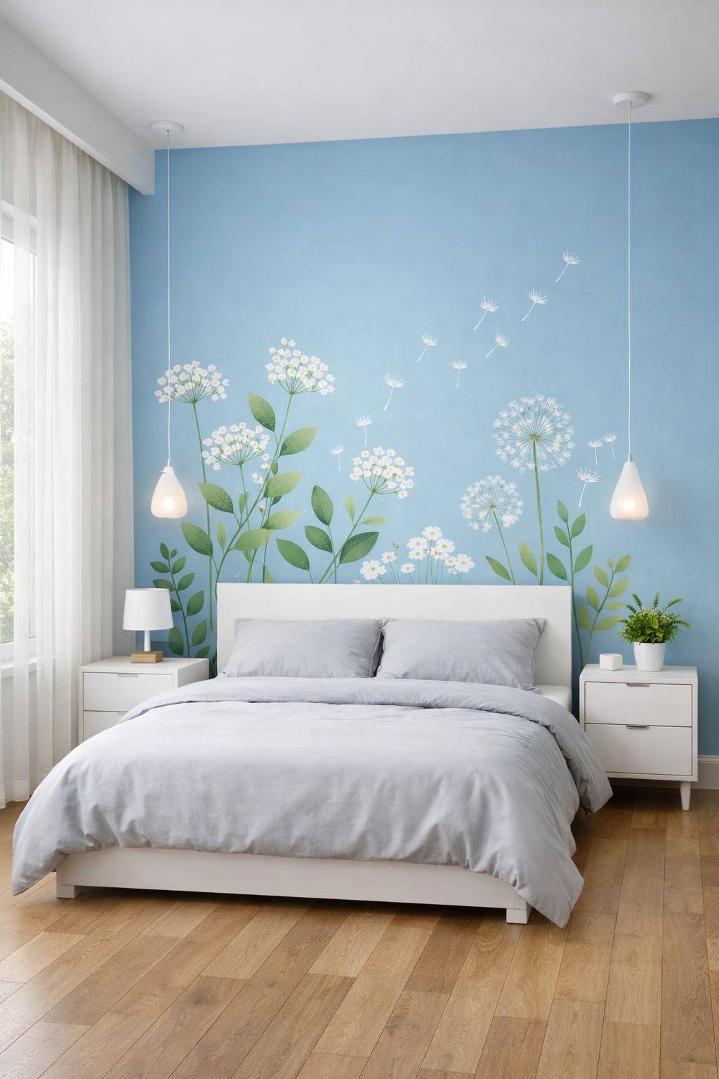 Schöne Ideen für Schlafzimmer in Blau- Verleihe deinem Zimmer mit Wandstickern Frische