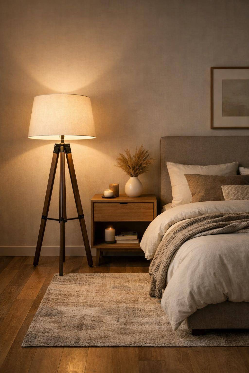 Schlafzimmer Beleuchtung: Ideen und Inspiration- Platziere Stehlampen in dunklen Ecken für Weite