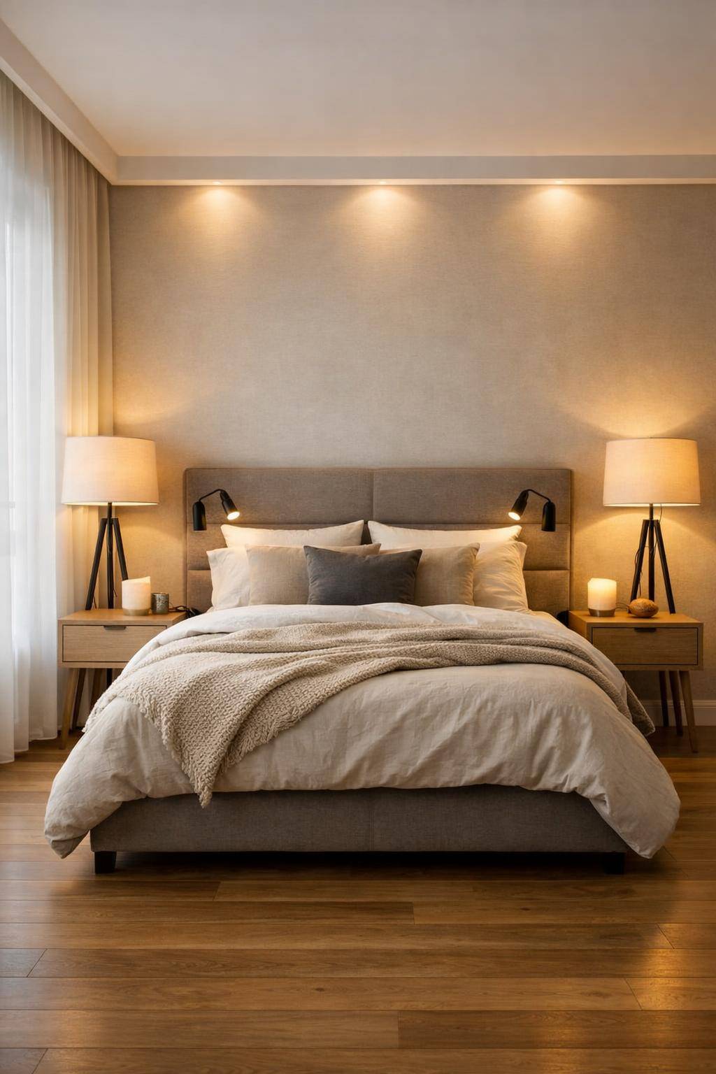 Schlafzimmer Beleuchtung: Ideen und Inspiration- Platziere mobile Lichter für flexible Nutzung