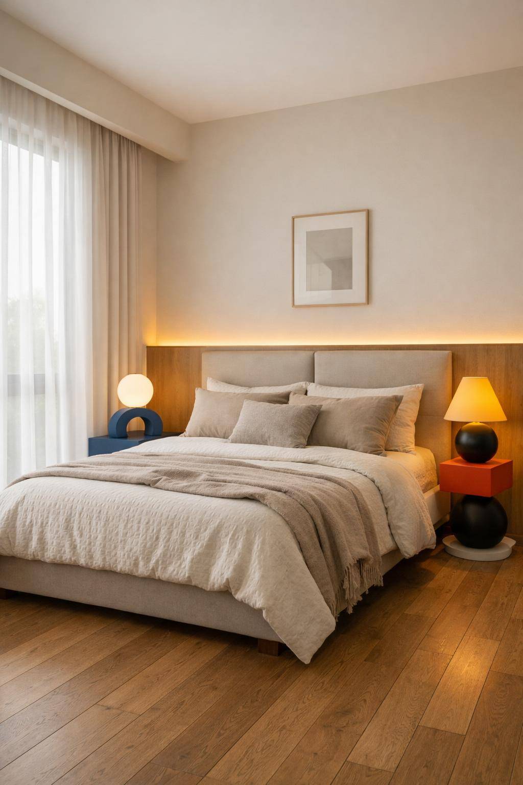Schlafzimmer Beleuchtung: Ideen und Inspiration- Probiere ungewöhnliche Nachttischlampen für Hingucker-Effekte