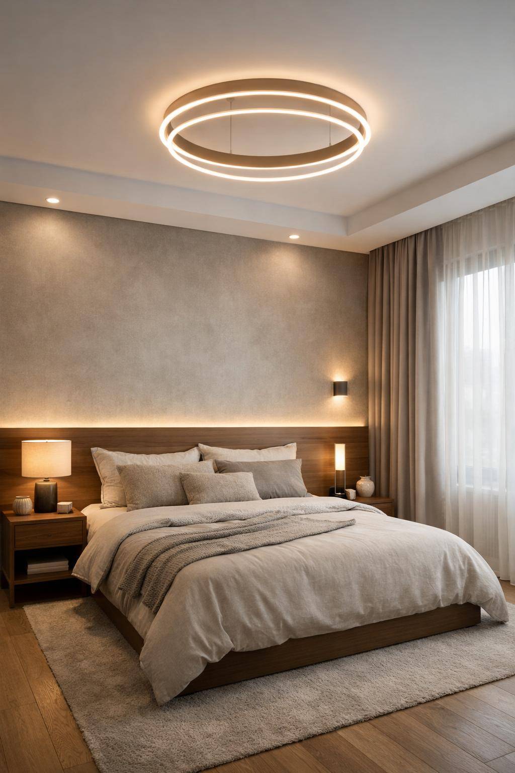 Schlafzimmer Beleuchtung: Ideen und Inspiration- Verwende dimmbare Deckenleuchten für Vielseitigkeit