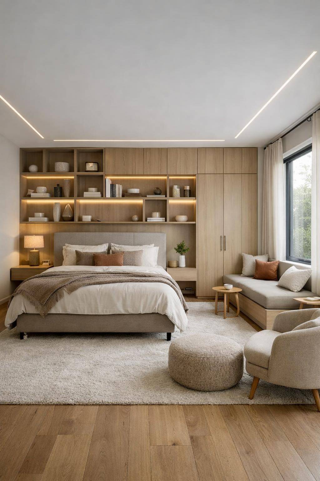 großes Schlafzimmer einrichten- Verwende modulare Möbel für kreative Raumlösungen