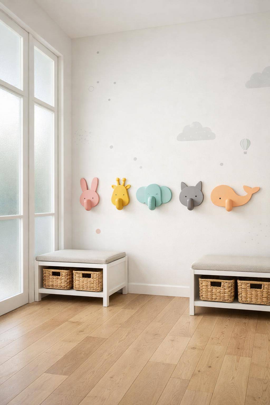 kinderfreundlichen Flur gestalten- Kreiere kreative Wandhaken in Tierform
