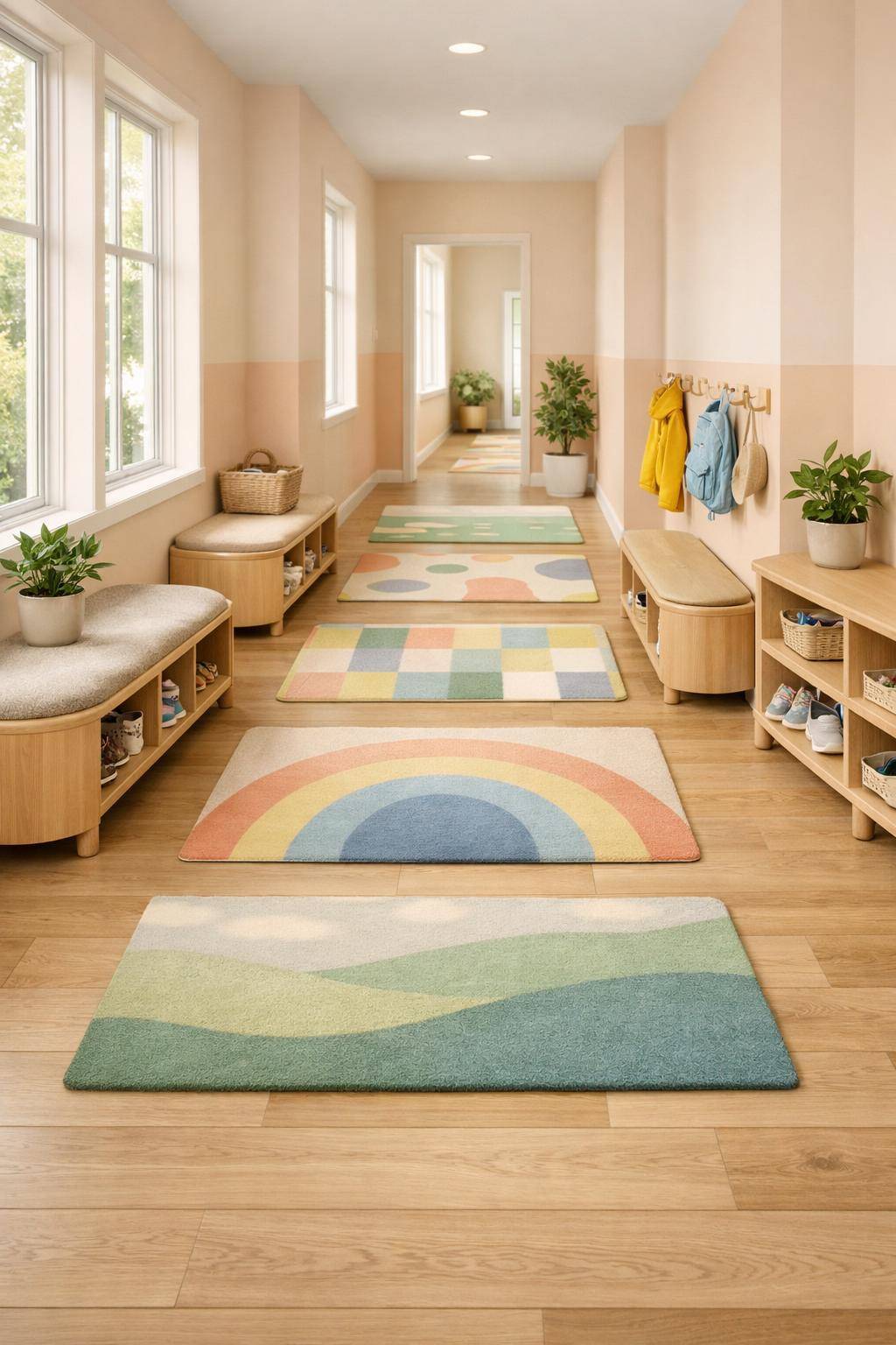 kinderfreundlichen Flur gestalten- Sorge für rutschhemmende Bodenmatten