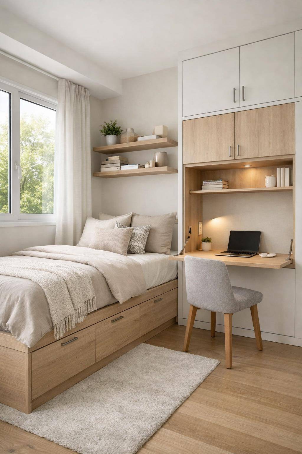 kleine Schlafzimmer einrichten-Setze auf multifunktionale Möbelstücke
