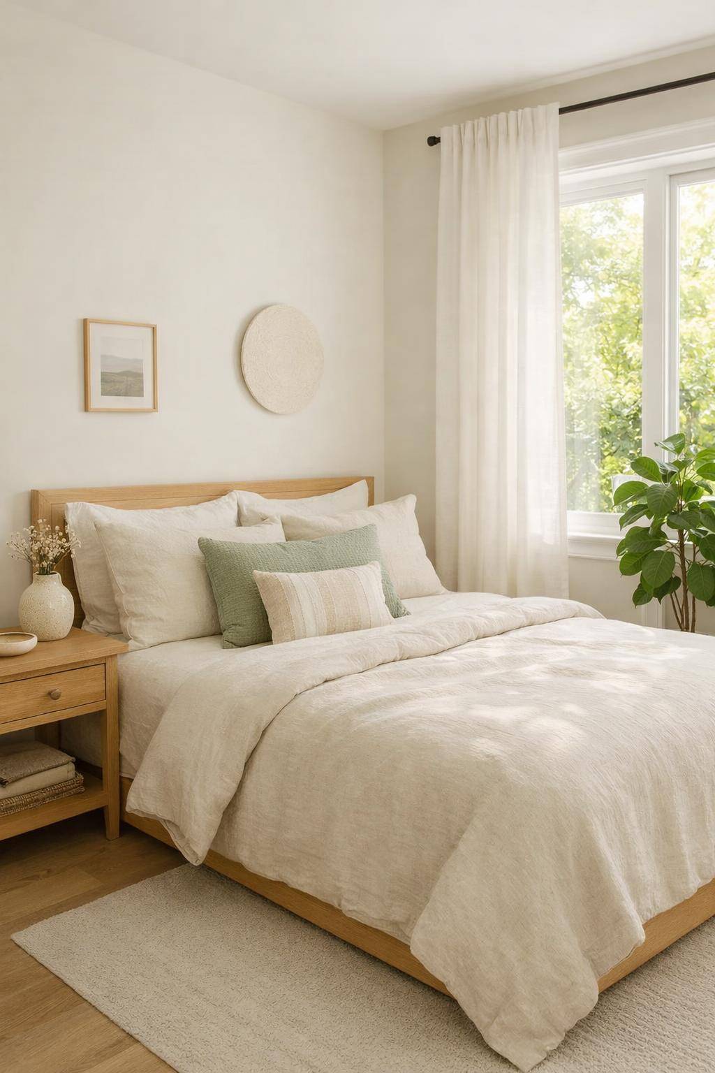 kleine Schlafzimmer einrichten- Dekoriere mit wenigen, gezielten Accessoires