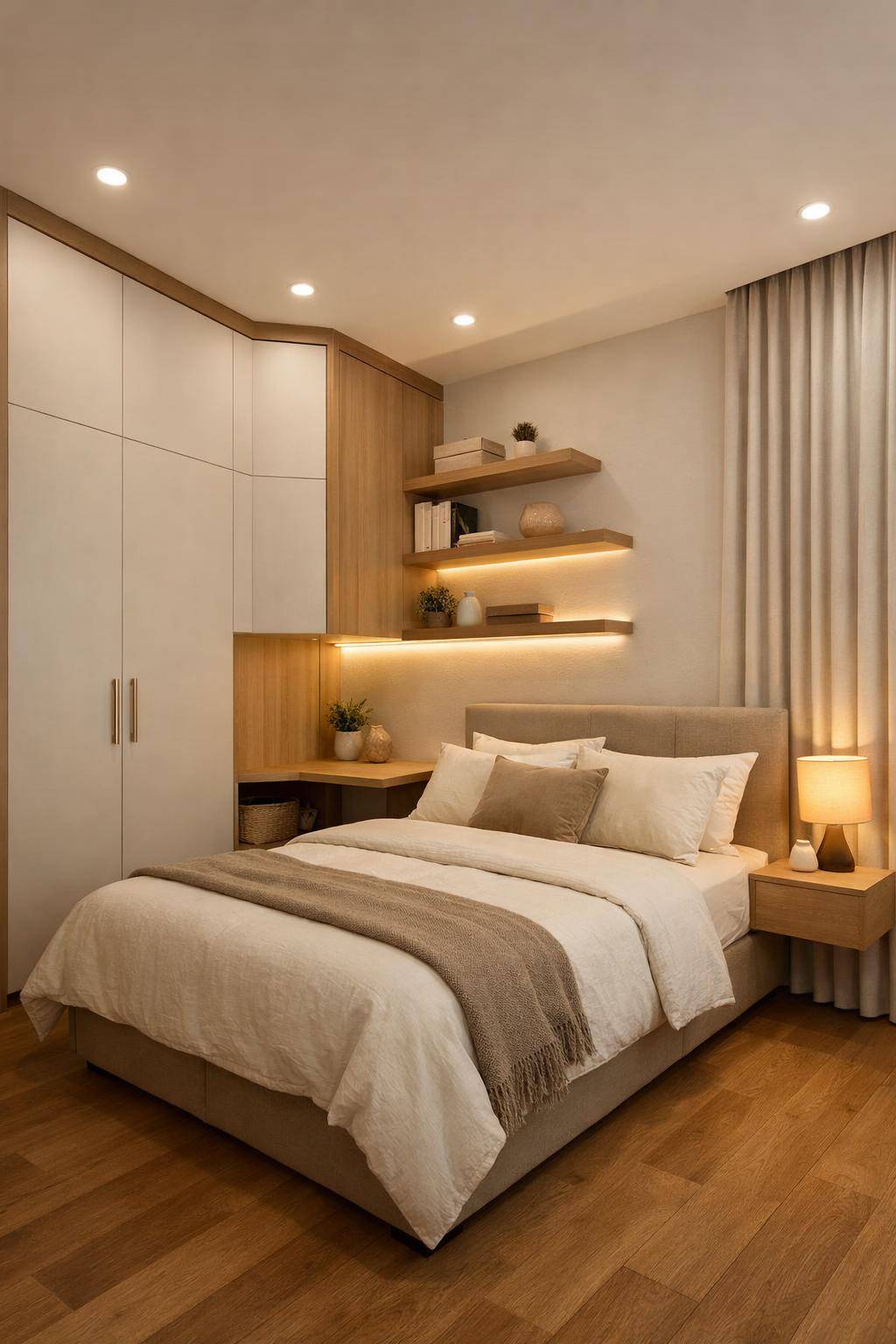 kleine Schlafzimmer einrichten- Maximiere Ecken mit maßgefertigten Lösungen