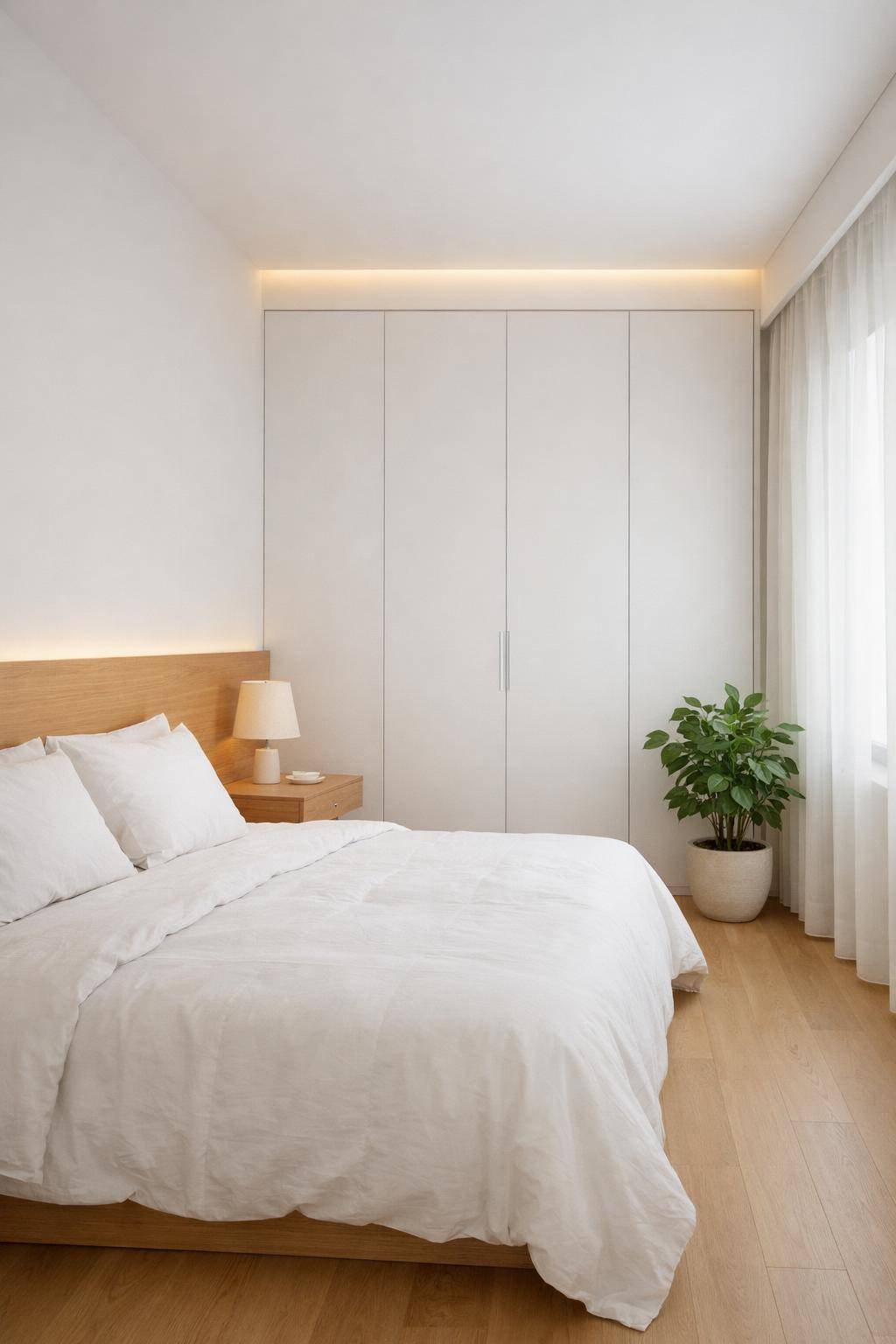 kleine Schlafzimmer einrichten- Priorisiere minimalistisches Design
