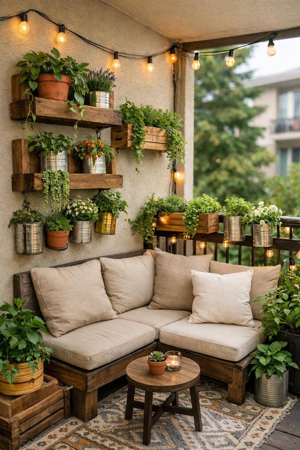 kleinen Balkon gestalten- Ermutige dich zu DIY-Pflanzgefäßen