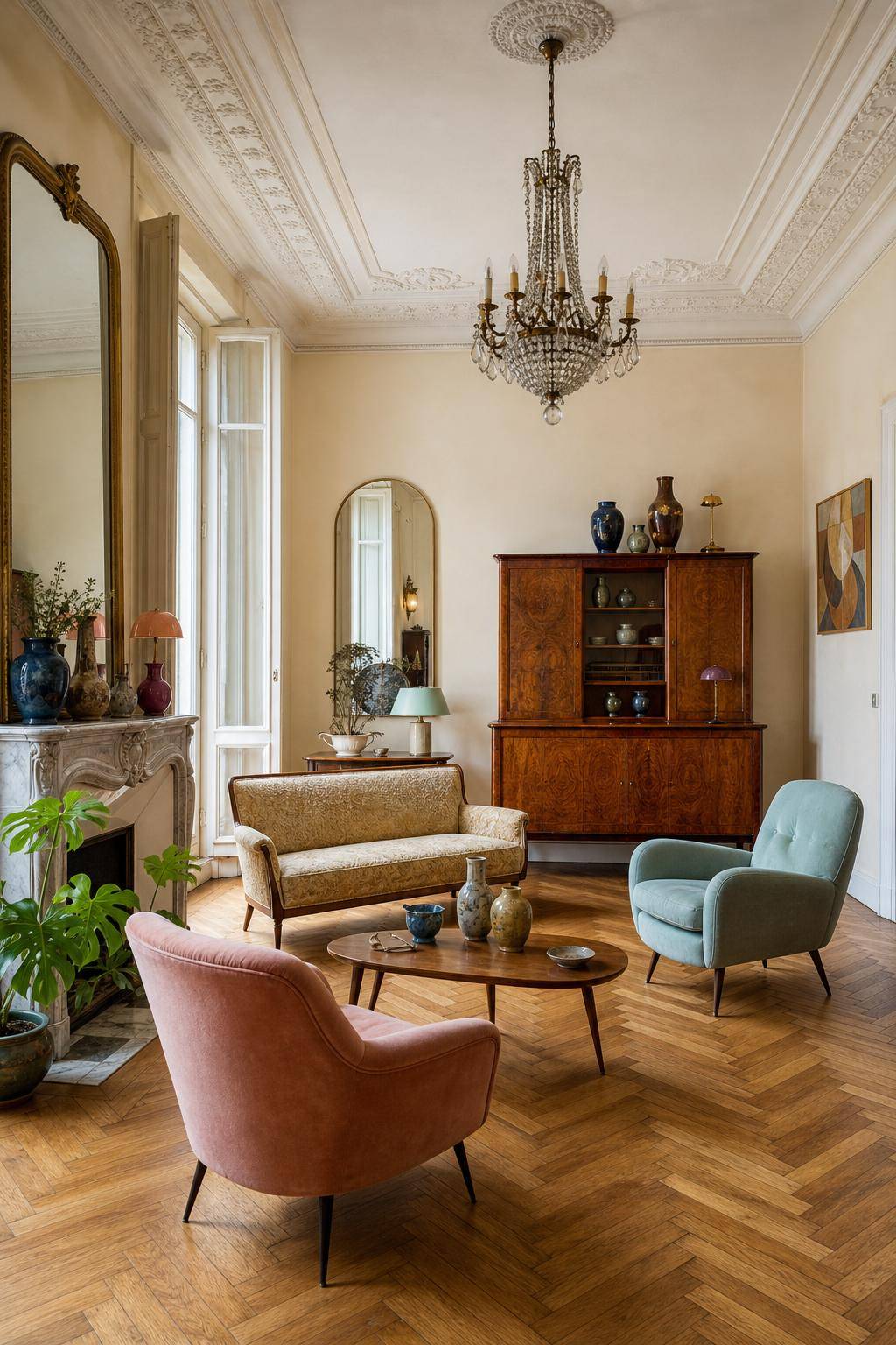 Altbauwohnung einrichten- Dekoriere mit Vintage-Fundstücken vom Flohmarkt