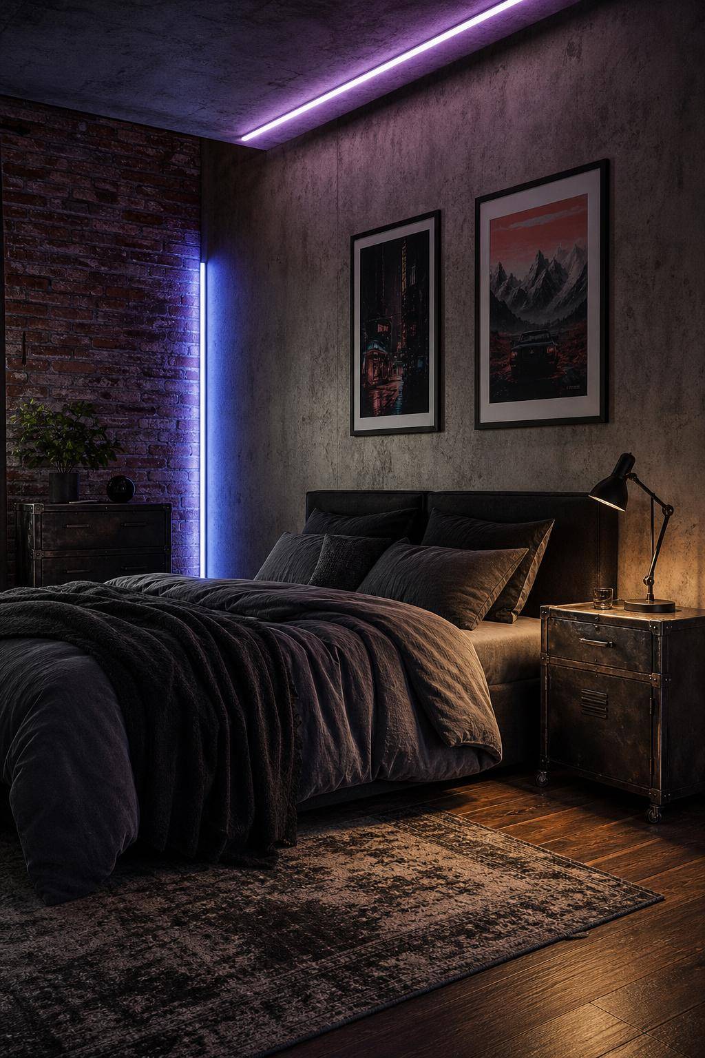 Grunge Schlafzimmer einrichten- Beleuchte dein Zimmer mit Farbwechsel-LEDs