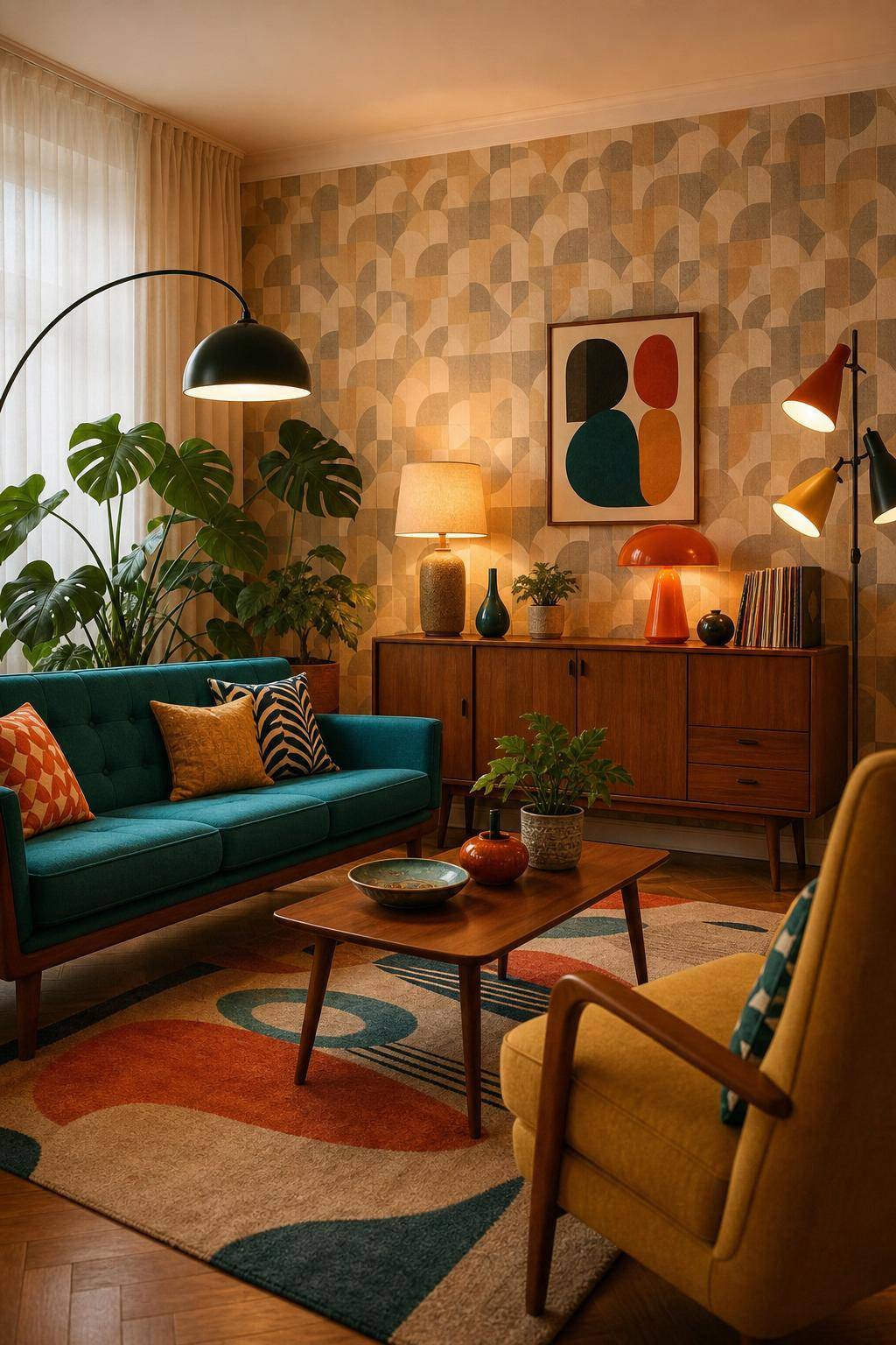 Ideen: Einrichten im Retro-Stil- Ergänze den Raum mit Vintage-Lampen
