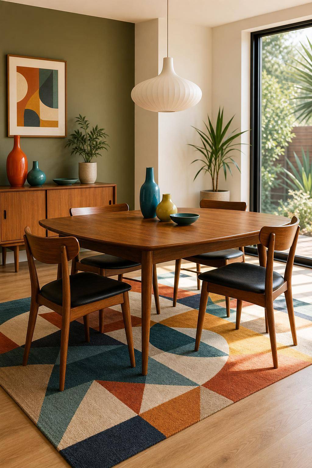 Ideen: Einrichten im Retro-Stil- Lasse Mid-Century-Stühle am Esstisch wirken