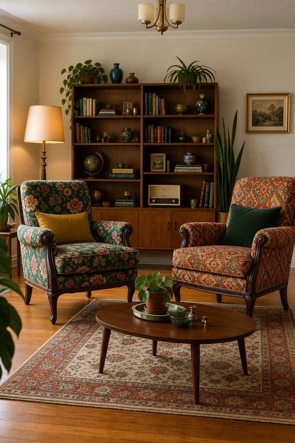 Ideen: Einrichten im Vintage-Stil- Polstere alte Sessel mit bunten Stoffen neu