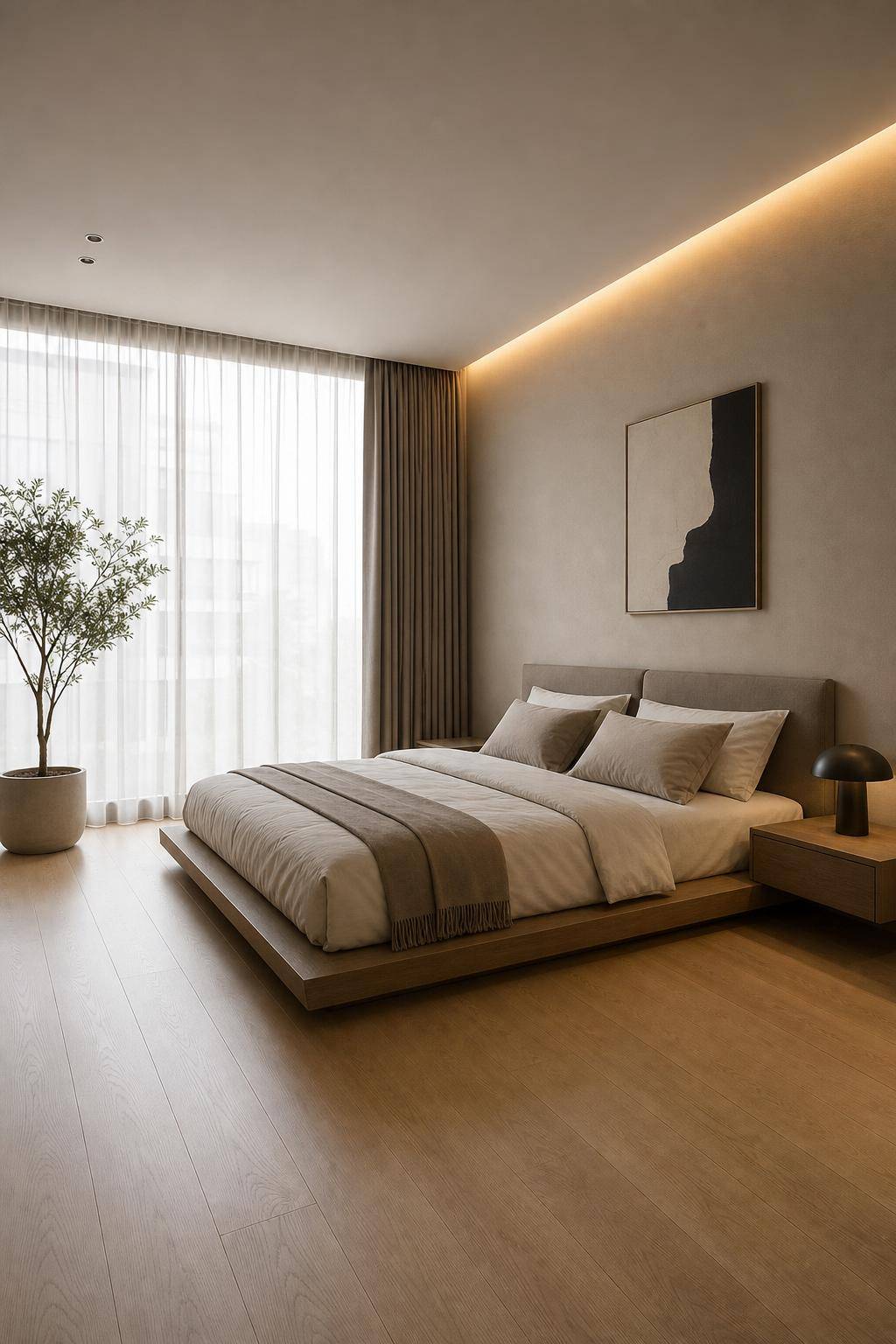 Ideen: Schlafzimmer minimalistisch einrichten- Behalte nur Möbel, die du wirklich brauchst