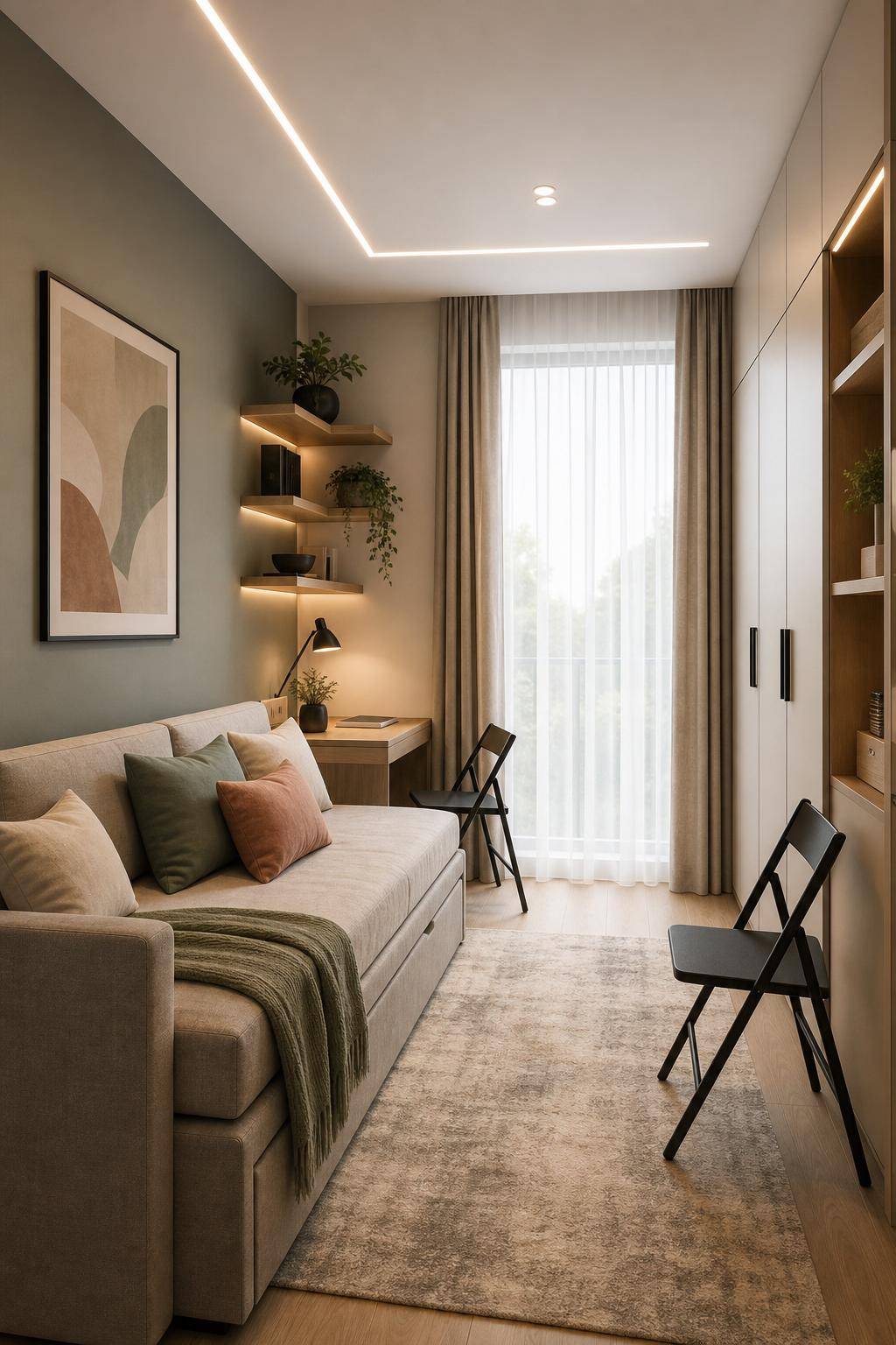 Ideen für Gästezimmer einrichten-Wähle multifunktionale Möbel für mehr Flexibilität