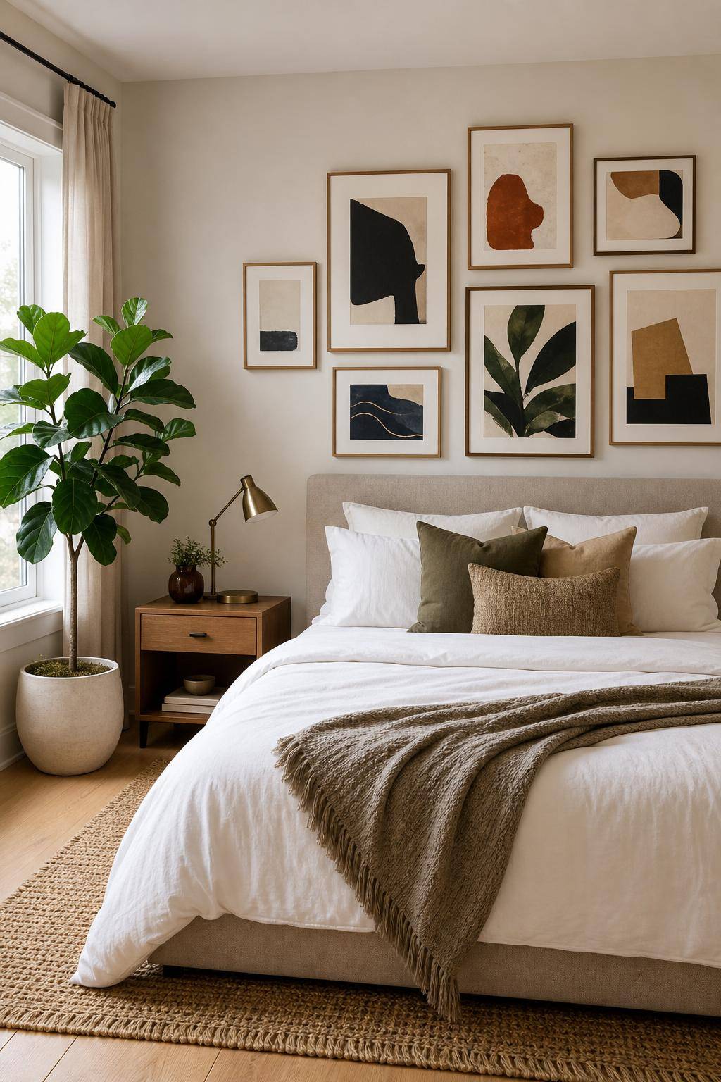 Ideen für Gästezimmer einrichten- Dekoriere Wände mit inspirierender Kunst