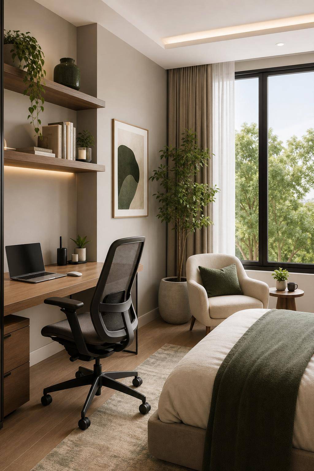 Ideen für Gästezimmer einrichten- Schaffe einen Arbeitsplatz für digitale Nomaden