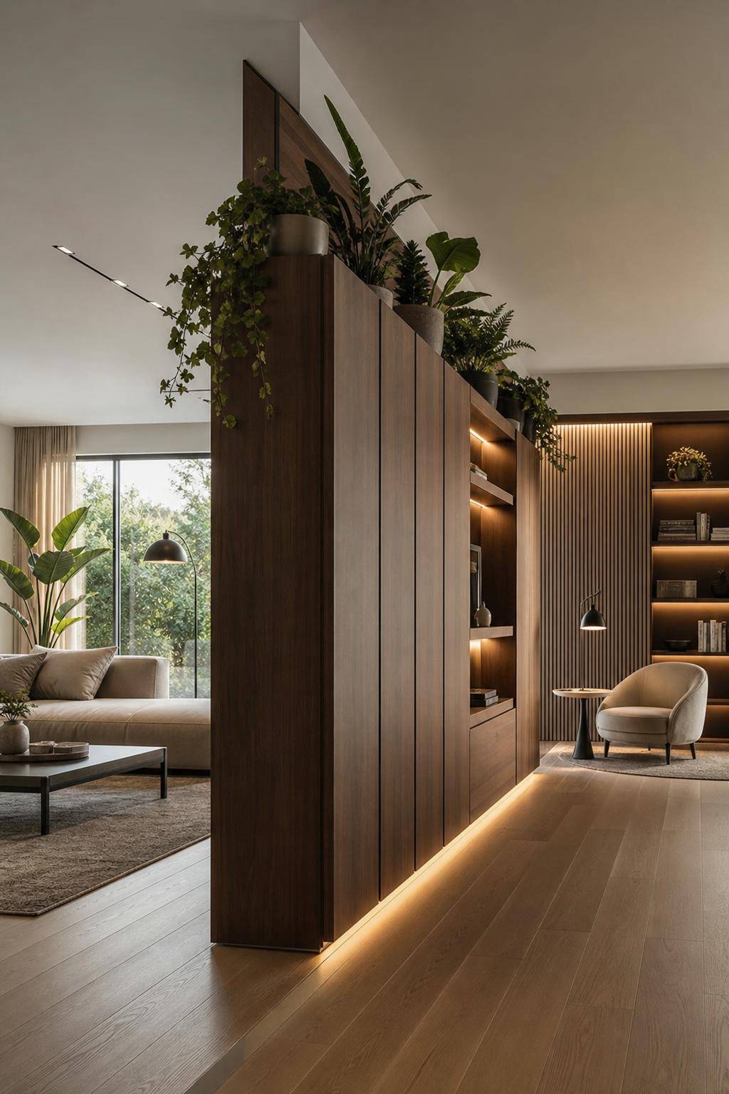 Ideen für Raumteiler- Platziere extra hohe Sideboards zur Raumzonierung