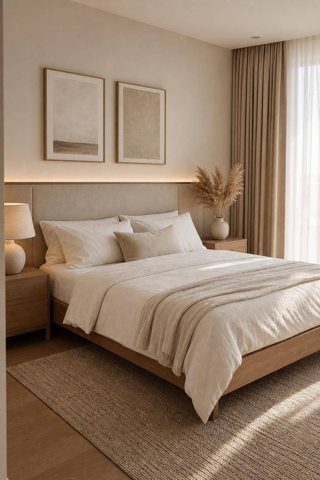 Ideen für Schlafzimmer-Farben- Ergänze neutrale Beigetöne für Ruhe