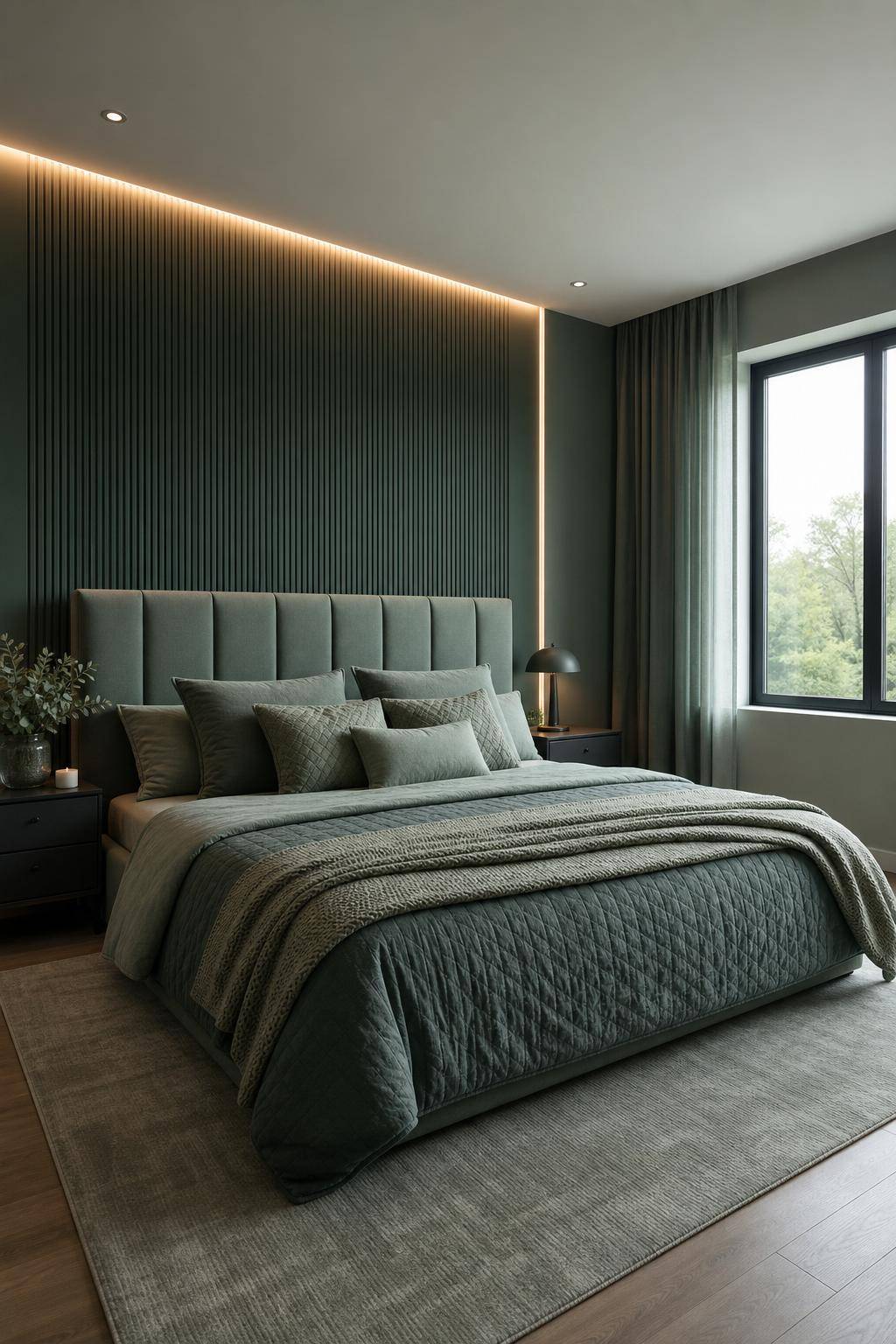 Ideen für Schlafzimmer-Farben- Probiere monochrome Farbwelten aus
