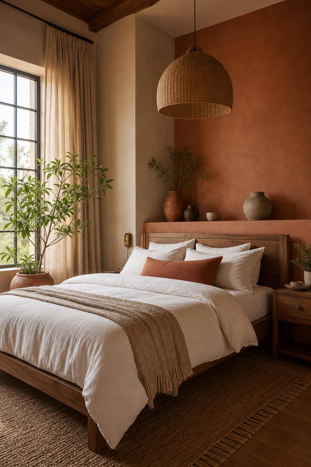 Ideen für Schlafzimmer-Farben- Setze auf Erdtöne für Natürlichkeit