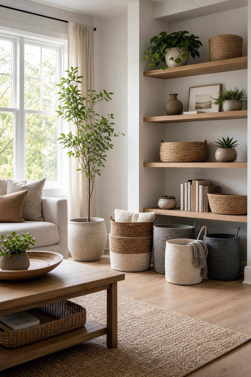 Ideen für schöne Zimmer- Schaffe Ordnung mit stylischen Körben