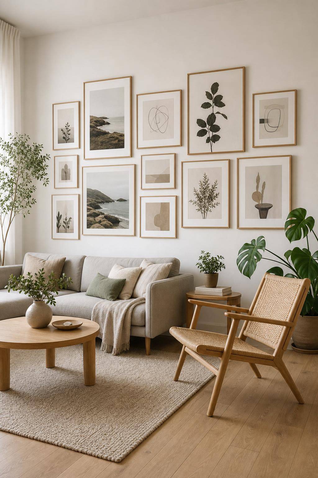 Ideen für skandinavischen Einrichtungsstil- Gestalte eine Bilderwand mit Illustrationen