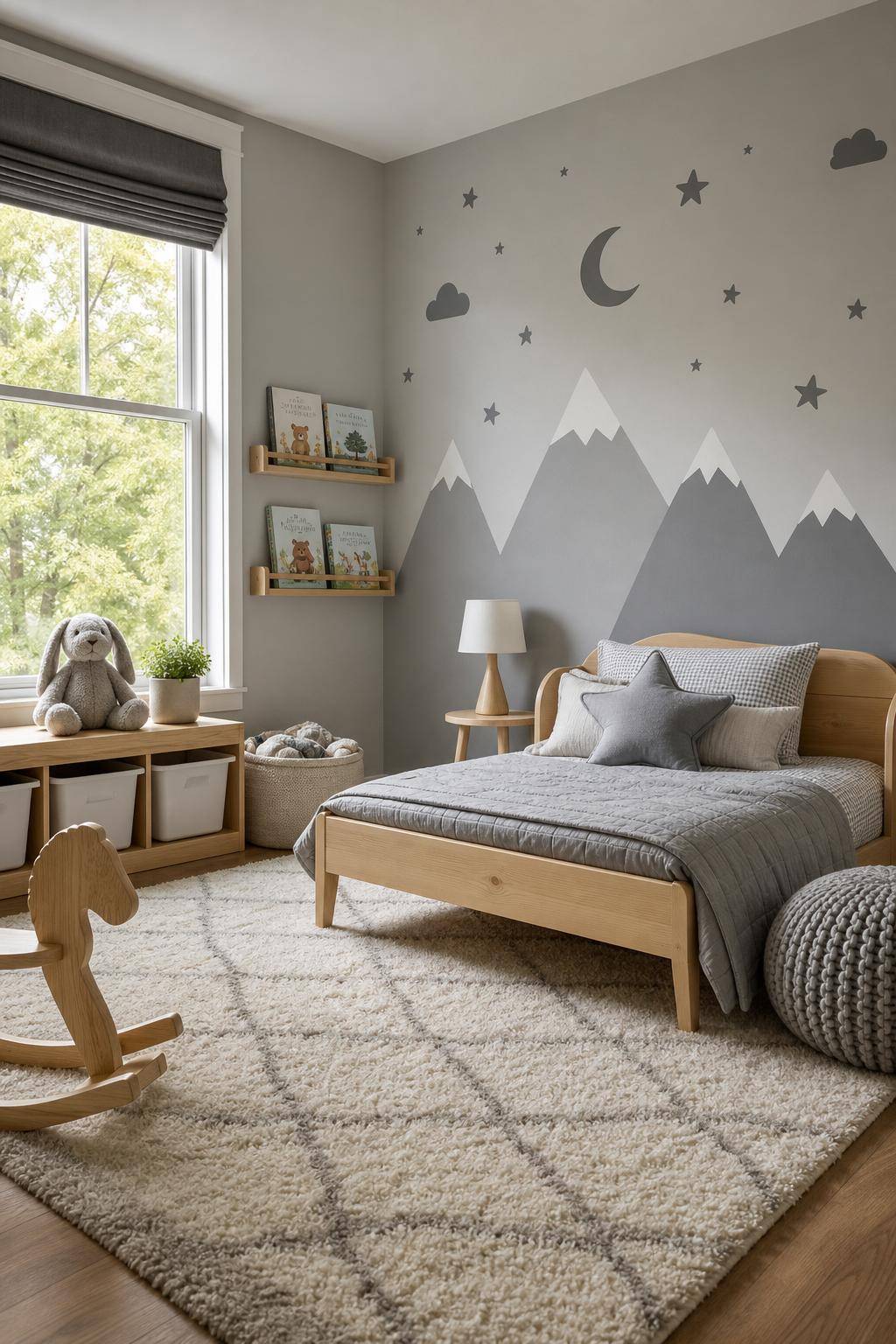 Kinderzimmer in Grau- Setze auf verspielte Wandsticker in Grau