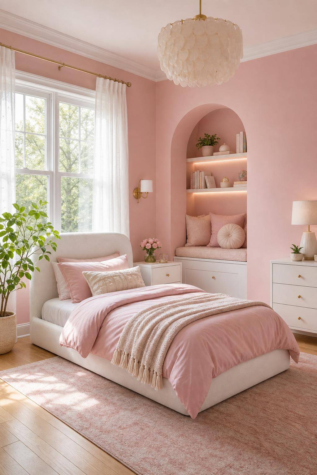 Kinderzimmer in Rosa-Wähle pastellrosa Wandfarben für sanftes Ambiente