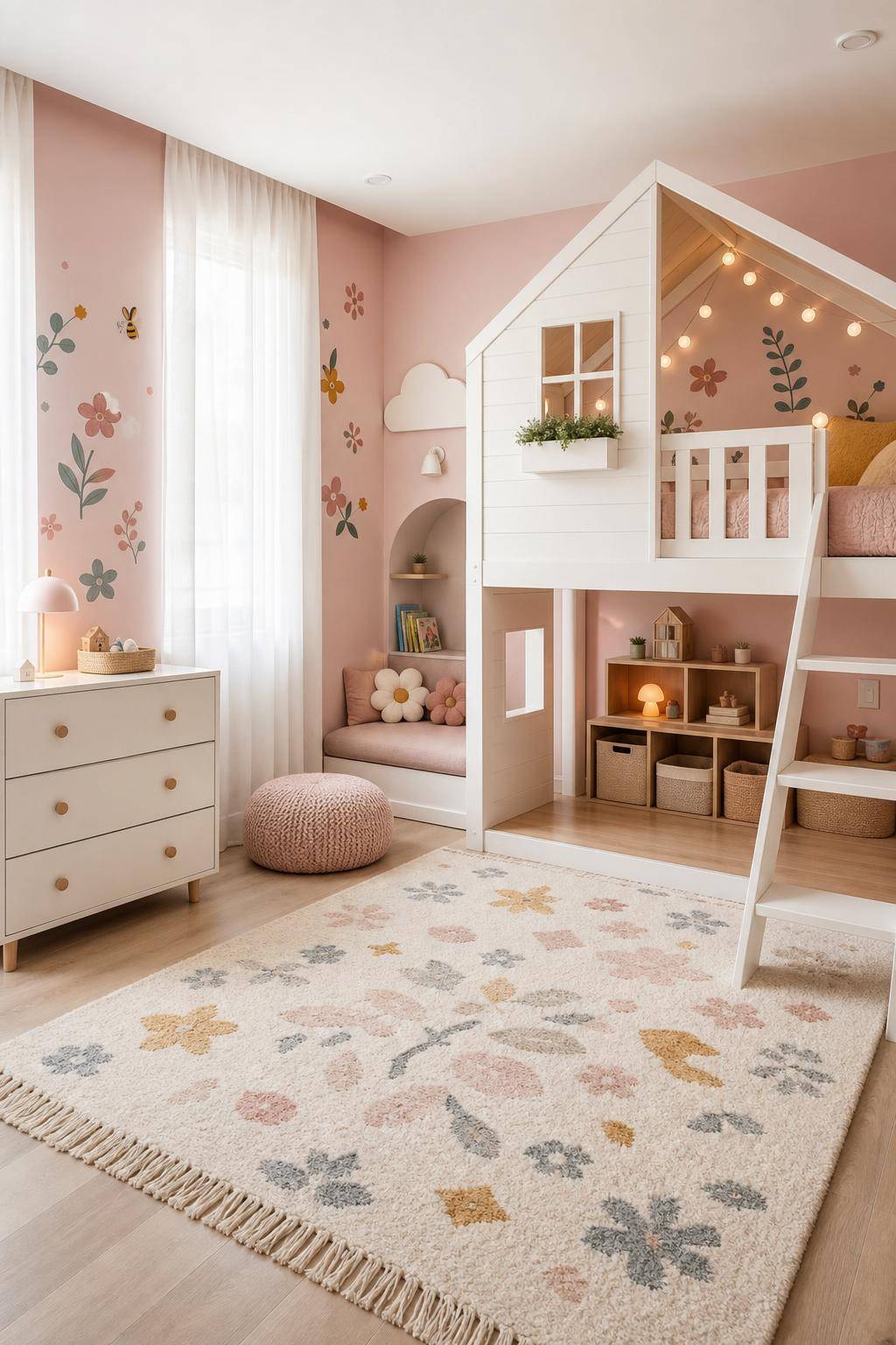 Kinderzimmer in Rosa- Nutze Wandsticker für kreative Wandgestaltung