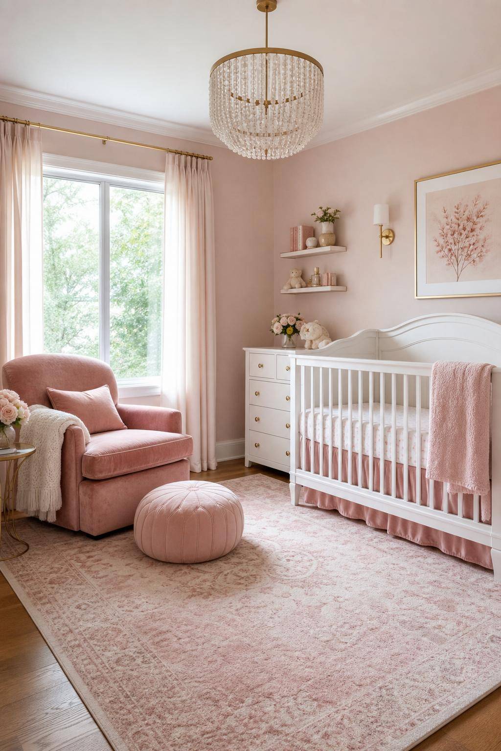 Kinderzimmer in Rosa- Spiele mit verschiedenen Rosaschattierungen für Tiefe