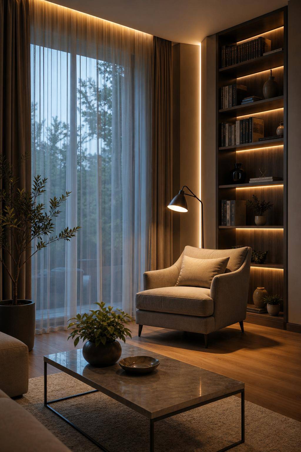 Lichtkonzept für das Wohnzimmer- Baue gezielte Lichtinseln zum Lesen