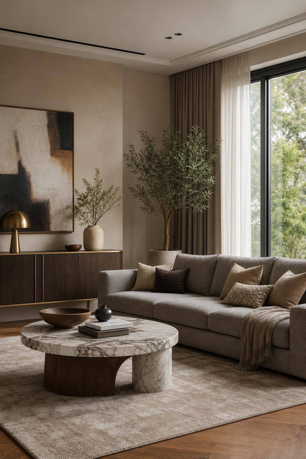 Wohnzimmer-Ideen mit grauem Sofa- Wähle Couchtische mit außergewöhnlichem Design