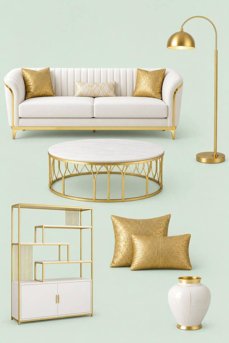 Wohnzimmer mit Gold einrichten: 20 stilvolle Ideen - Hygge and Home