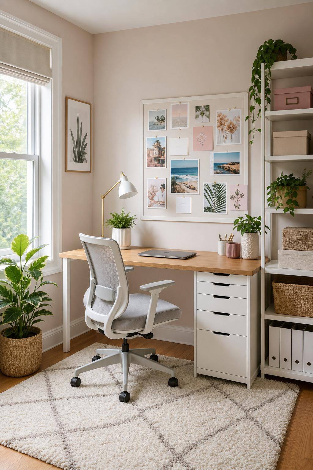 kleines Arbeitszimmer einrichten- Kreiere eine Moodboard-Ecke zur Ideenfindung