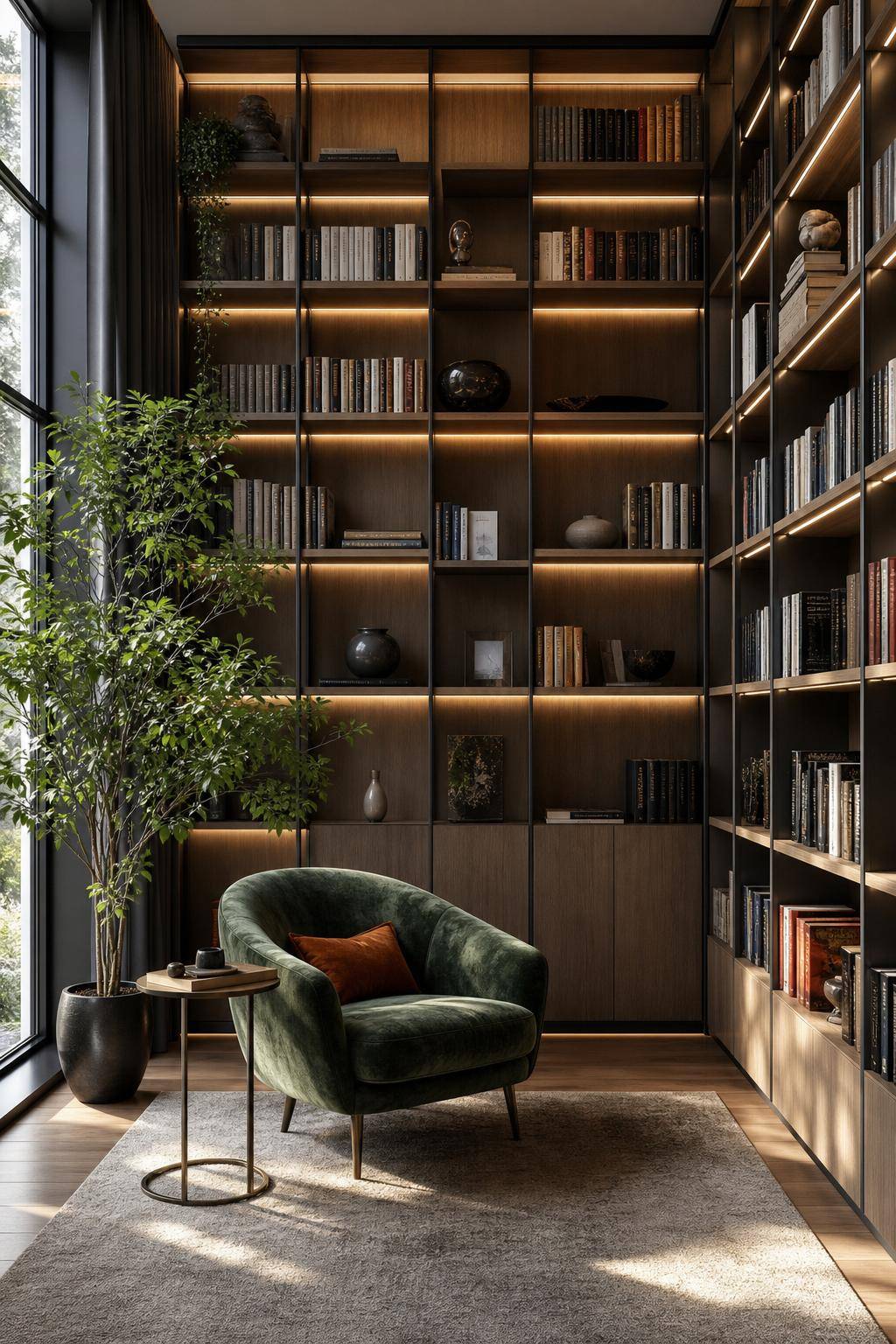 Bibliothek zuhause einrichten-Wähle außergewöhnliche Regalsysteme für besondere Akzente