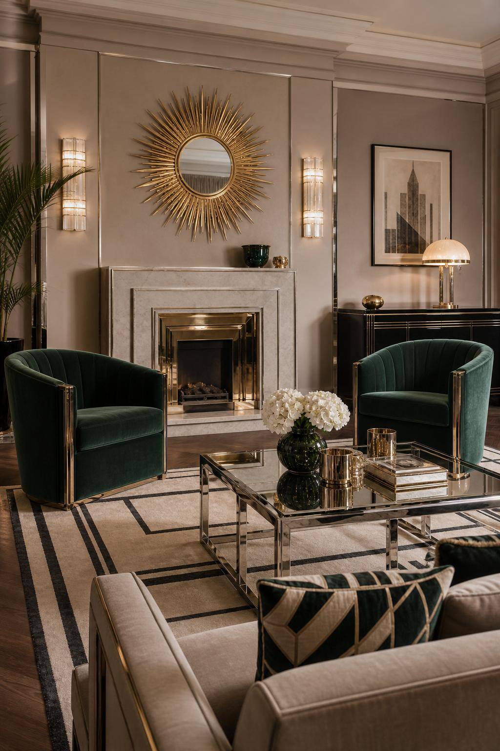 Einrichtung im Art-Deco-Stil -Wähle glänzende Metallakzente für Möbelstücke