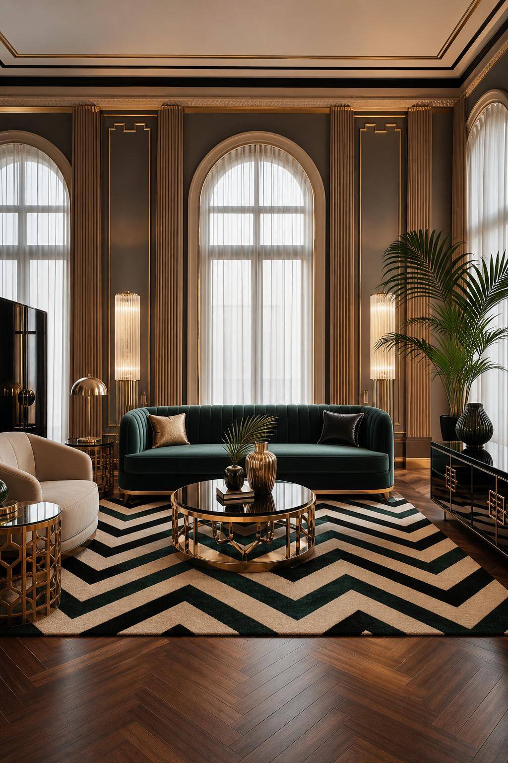 Einrichtung im Art-Deco-Stil - Entscheide dich für Chevron-Muster in Teppichen