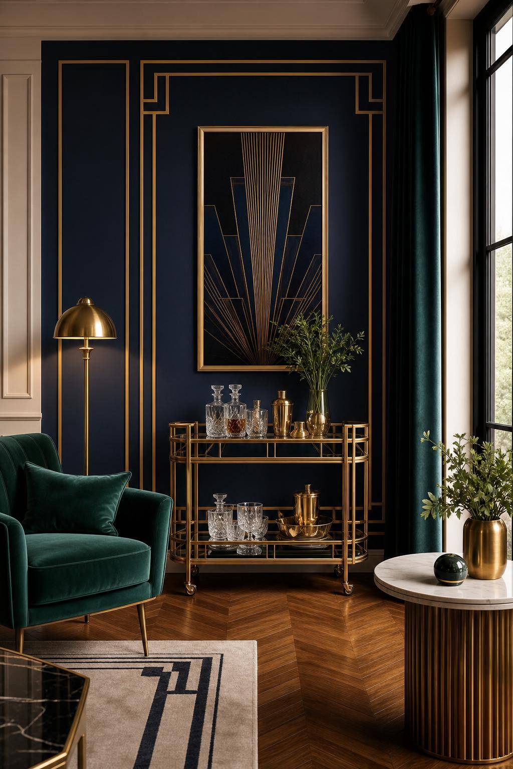 Einrichtung im Art-Deco-Stil - Ergänze dein Zuhause mit einem stilvollen Barwagen