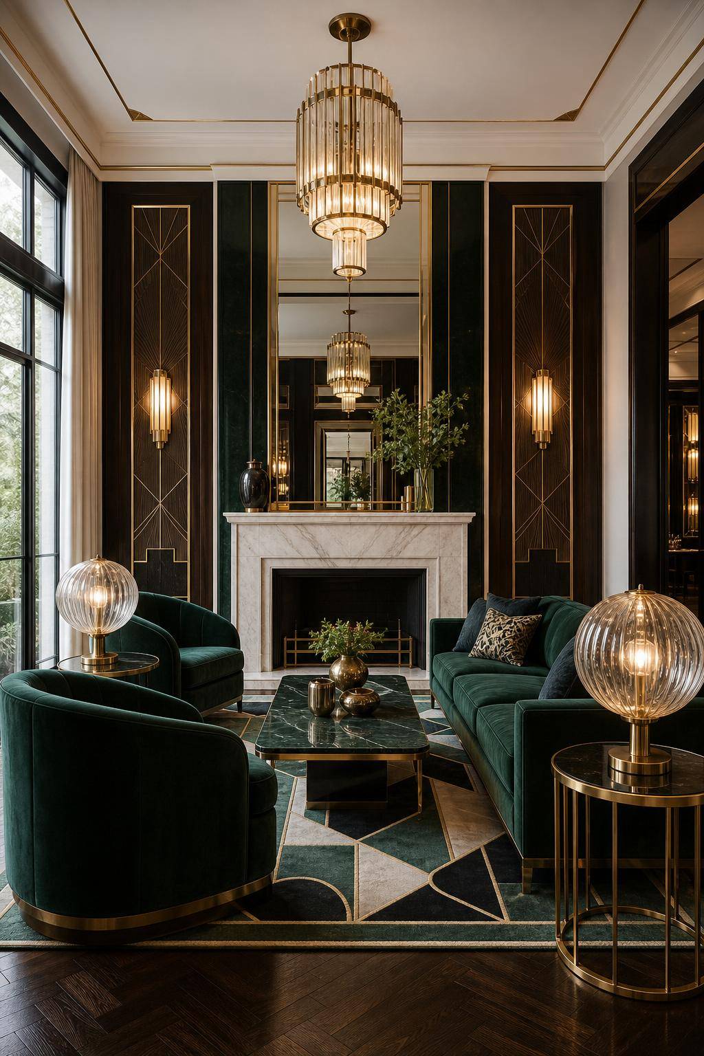 Einrichtung im Art-Deco-Stil - Platziere extravagante Tischleuchten mit Glaskugeln